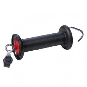 Villanypásztor kapufogó, vezetékcsatlakozóval, fekete