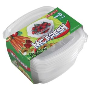 ÉteltartÓ doboz szett mŰa. 3x1,2l 17,5x17x8cm mc fresh 1807