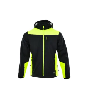 SARA COMFORT PLUS SOFTSHELL KABÁT FEKETE - SÁRGA