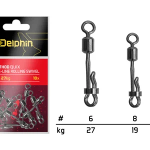 Delphin Method QuiX oldalvonalas forgókapocs / 10 db