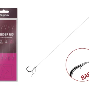Kötött horog Delphin FLR D-rig / 6db