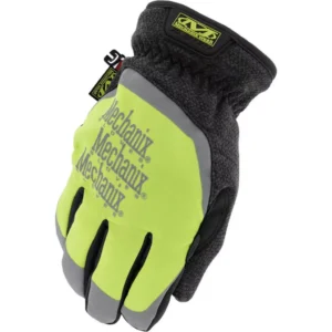 mechanix cw cr fastfit hi víz kesztyű, fekete/zöld